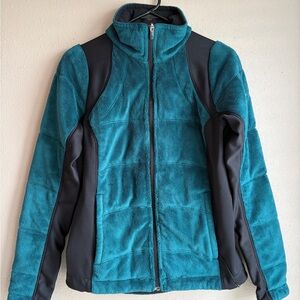 Columbia Women's Teal and Black Ski Jacket